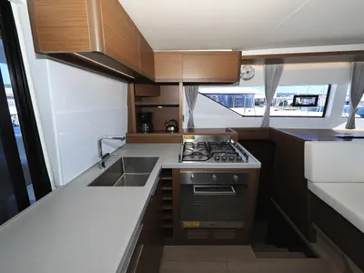 Galley of Shadow, a Lagoon 50 catamaran at Općina Sukošan, Croatia