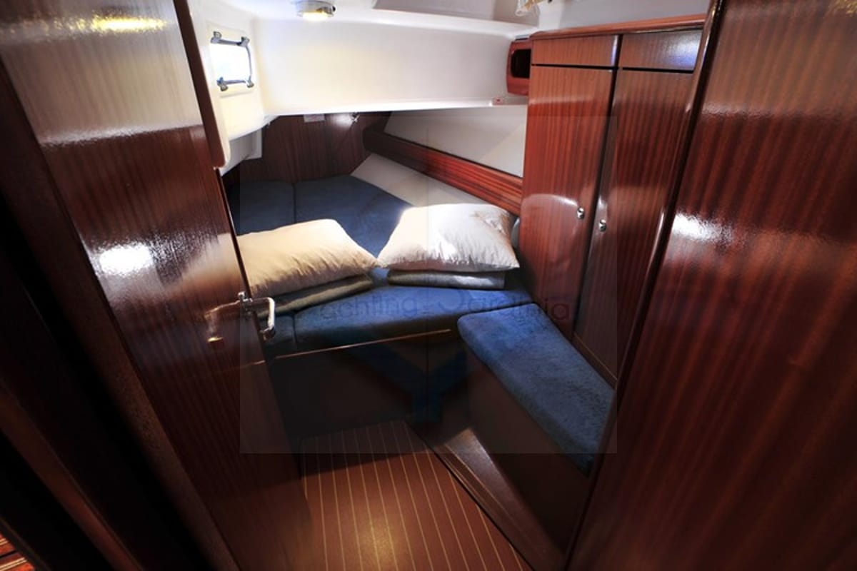 Cabin on Tommy, a Bavaria 38 sailboat at Olbia, Italy