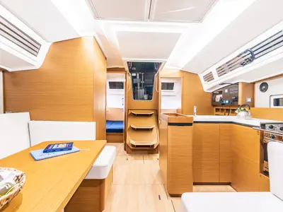 Salon of Emotion, a Jeanneau Sun Odyssey 410 sailboat at Lavreotiki Municipal Unit, Greece