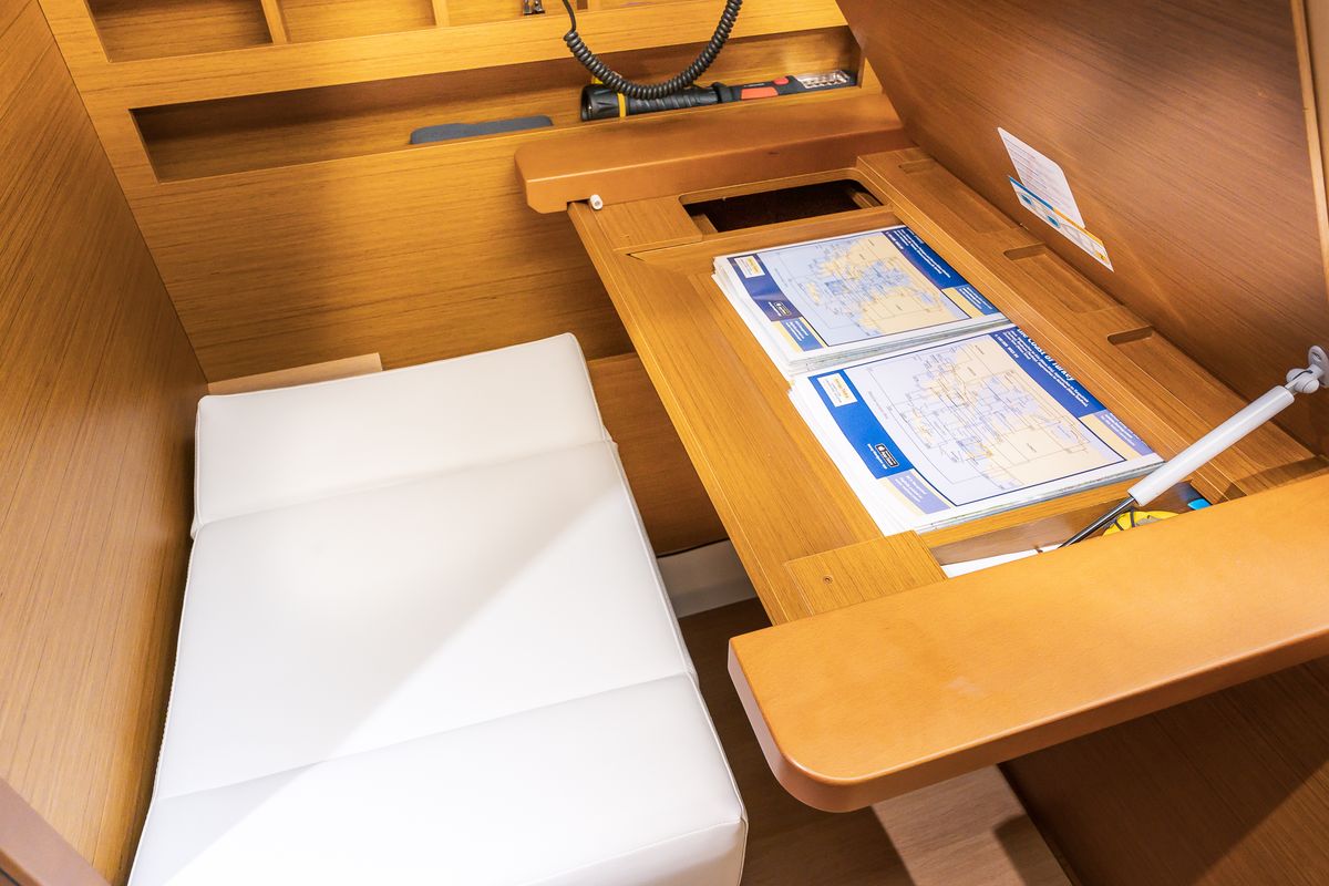 Emotion, a Jeanneau Sun Odyssey 410 sailboat at Lavreotiki Municipal Unit, Greece