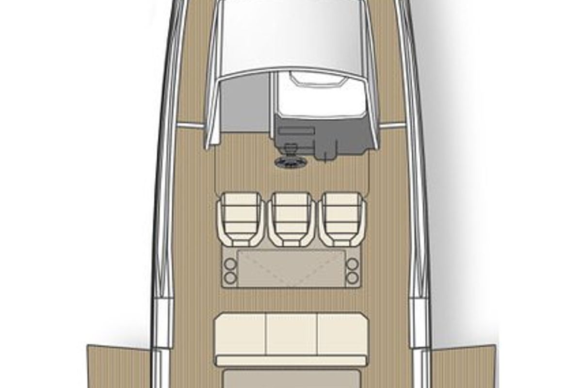 Floor plan of Respirato, a Saxdor Yachts Saxdor 320 GTO motorboat at Grad Vodice, Croatia