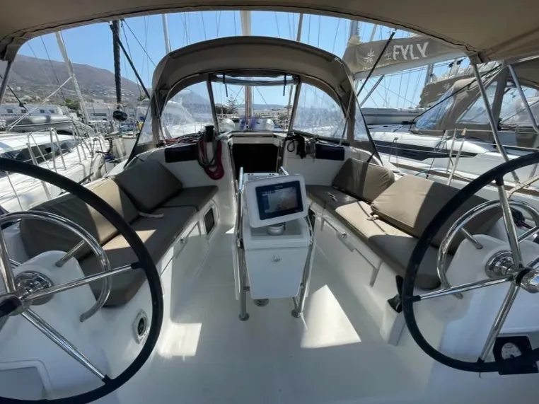 BLUEBERRY, a Jeanneau Sun Odyssey 419 sailboat at Parikia, Greece