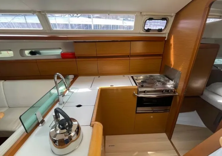 BLUEBERRY, a Jeanneau Sun Odyssey 419 sailboat at Parikia, Greece