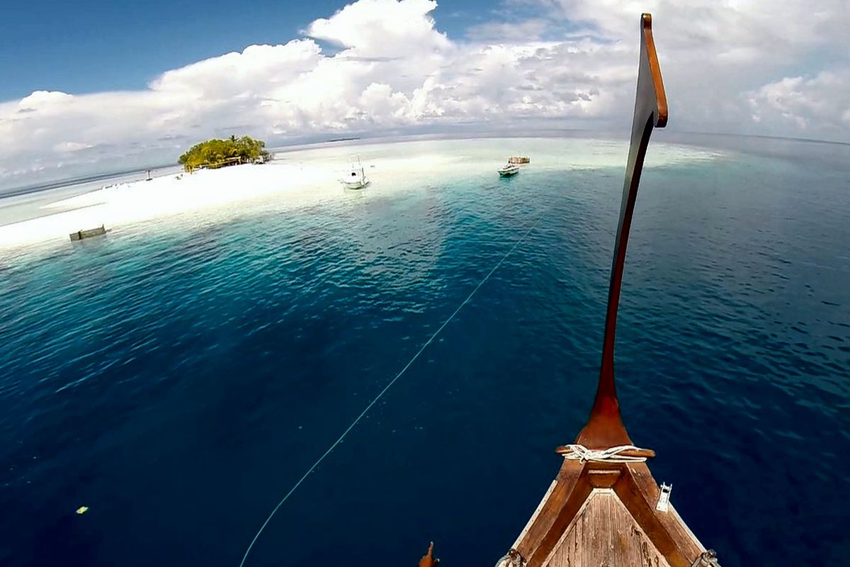 Exterior view of Stella 1, a Gulet Wooden motor yacht yacht at Malé, Maldives