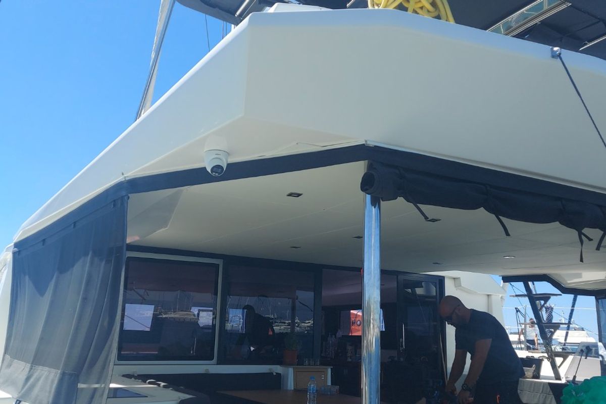 Albertina II, a Dufour Catamaran 48 catamaran at Athens, Greece