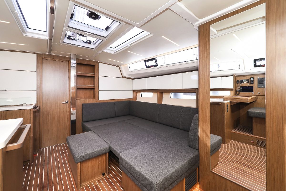 Salon of Lana, a Bavaria C46 sailboat at Grad Biograd na Moru, Croatia
