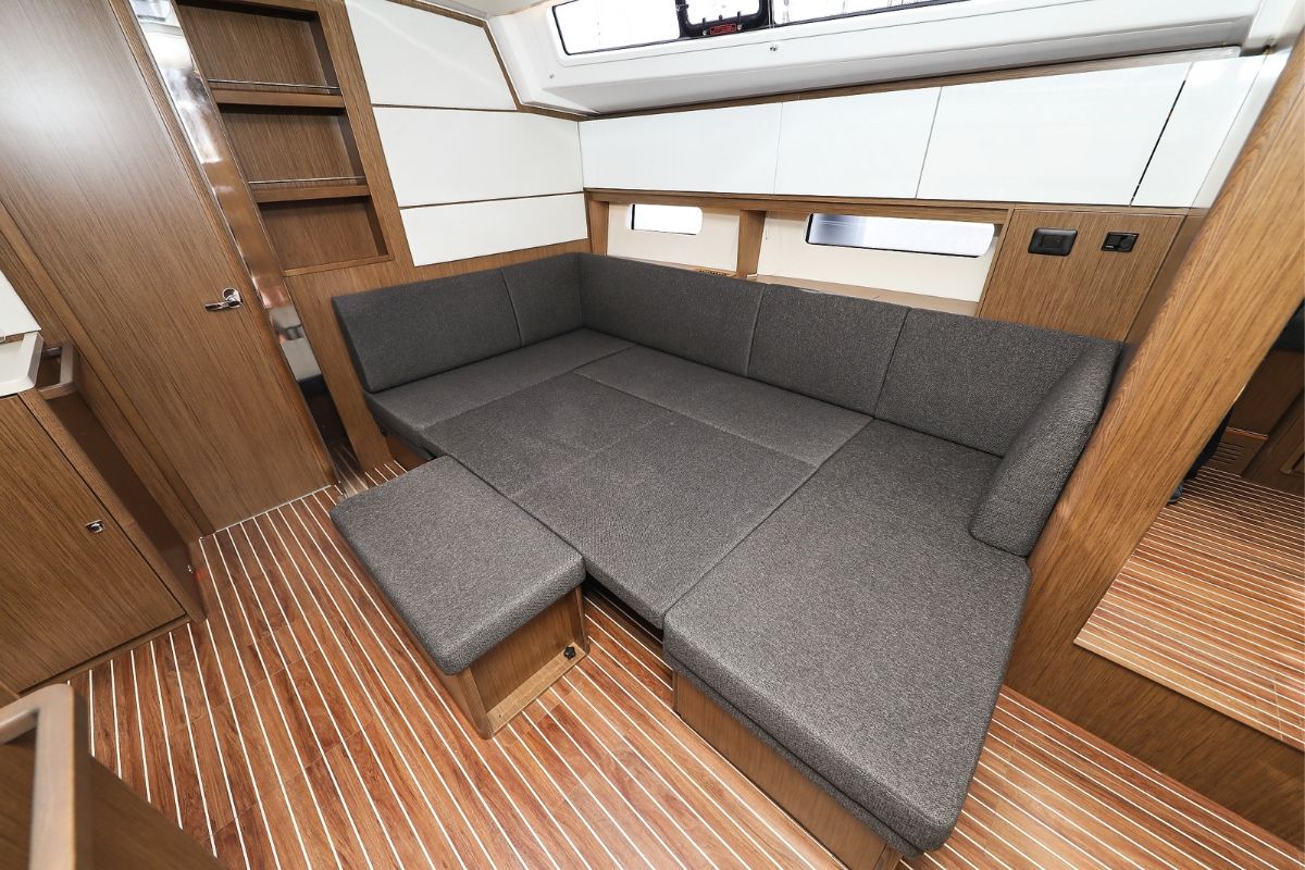 Salon of Lana, a Bavaria C46 sailboat at Grad Biograd na Moru, Croatia