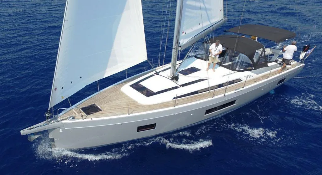 Exterior view of Demilia Star, a Beneteau Oceanis 51.1 sailboat at Athens, Greece