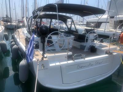 Cockpit of Demilia Star, a Beneteau Oceanis 51.1 sailboat at Athens, Greece