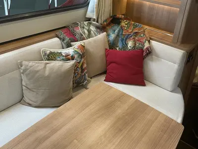 Salon of Cragganmore, a Linssen 35 SL motorboat at IJsselstein, Netherlands
