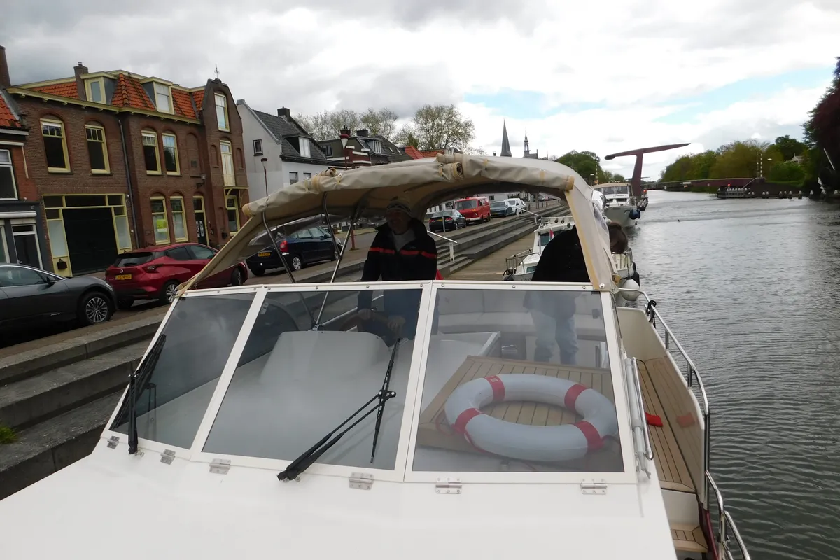 Deck of Cragganmore, a Linssen 35 SL motorboat at IJsselstein, Netherlands
