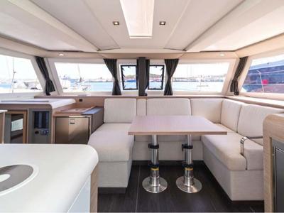 Salon of Kebitree, a Fountaine Pajot Isla 40 catamaran at Municipal Unit of Palairos, Greece