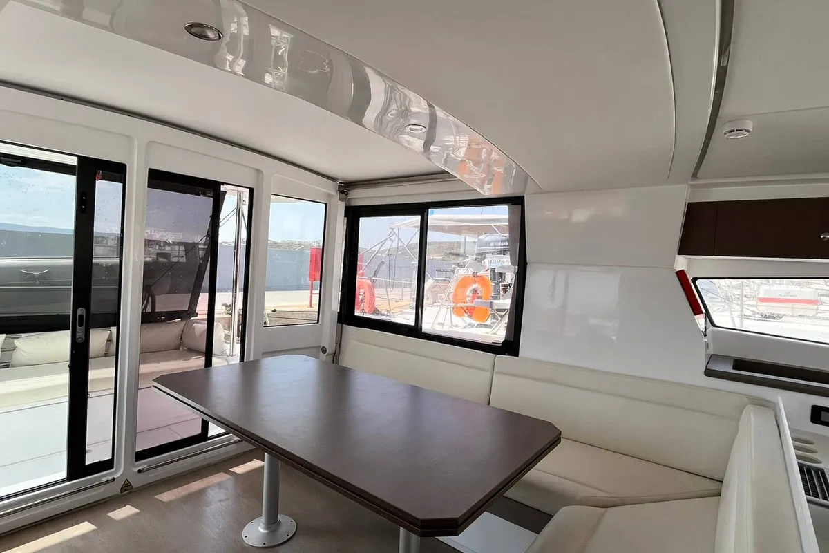 Salon of Micha, a Bali 4.1 - 4 + 2 cab.* catamaran at Lavreotiki Municipal Unit, Greece