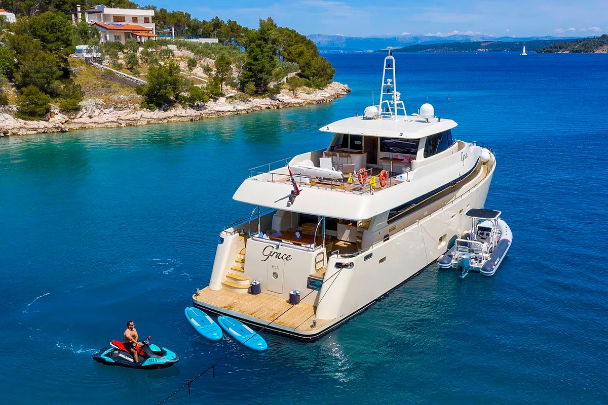 Exterior view of Grace, a Gulet Motoryacht yacht at Split, Croatia