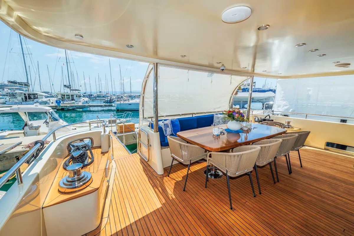 Deck of Grace, a Gulet Motoryacht yacht at Split, Croatia