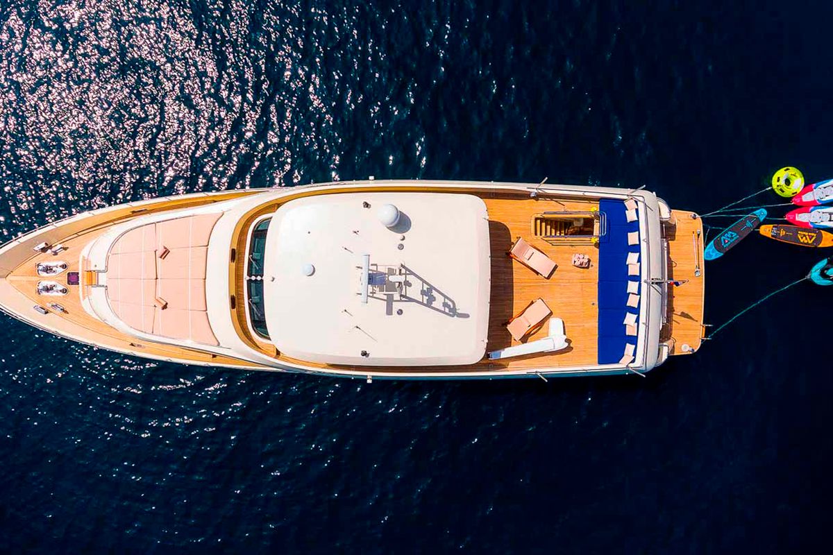 Deck of Grace, a Gulet Motoryacht yacht at Split, Croatia