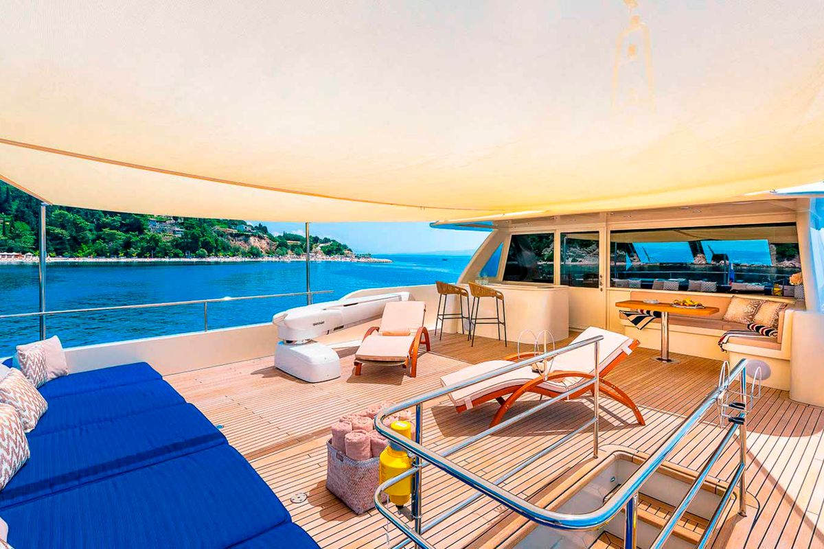 Deck of Grace, a Gulet Motoryacht yacht at Split, Croatia