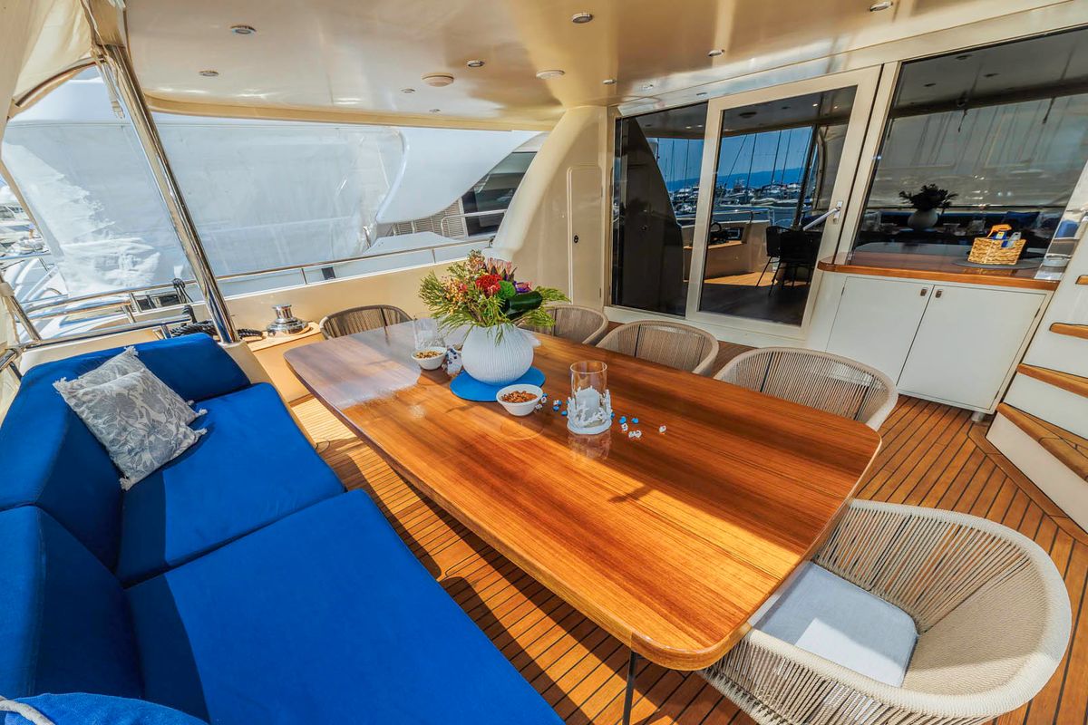 Deck of Grace, a Gulet Motoryacht yacht at Split, Croatia