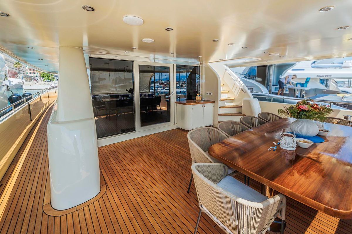 Deck of Grace, a Gulet Motoryacht yacht at Split, Croatia