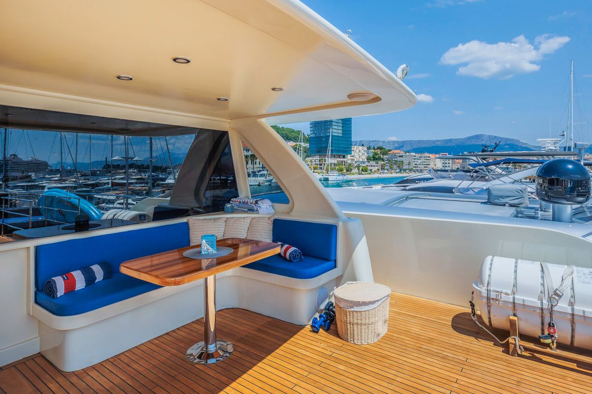 Deck of Grace, a Gulet Motoryacht yacht at Split, Croatia