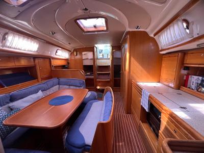 Salon of Dimitra, a Bavaria 39 Cruiser sailboat at Kavala, Greece