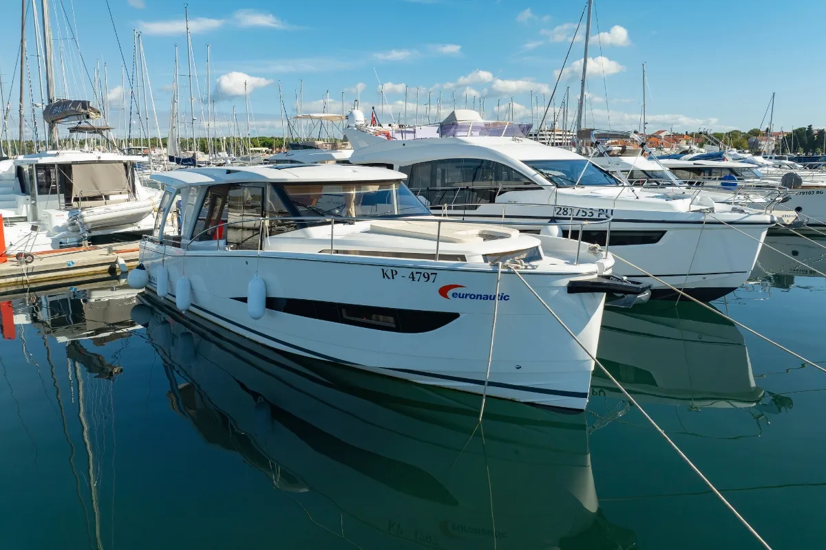 Exterior view of Vita Bella, a Greenline 39 yacht at Grad Biograd na Moru, Croatia