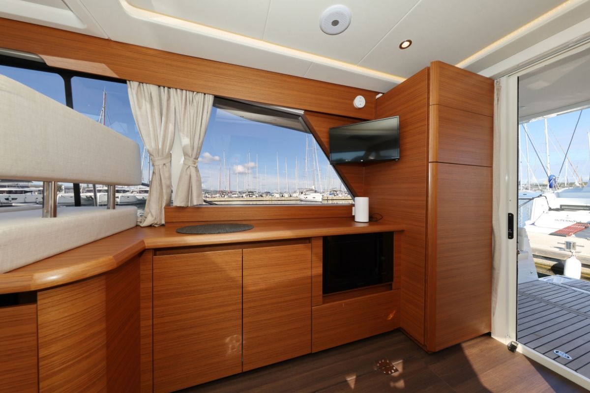 Salon of Vita Bella, a Greenline 39 yacht at Grad Biograd na Moru, Croatia
