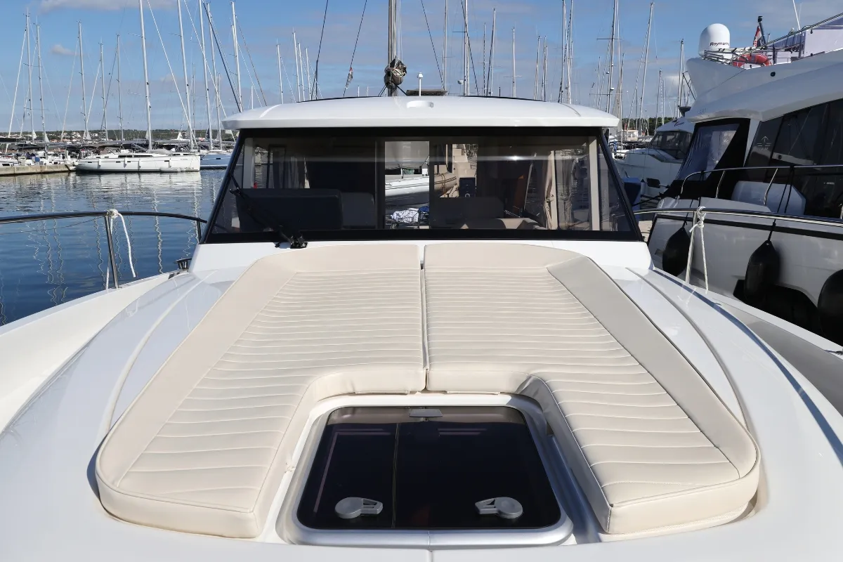 Deck of Vita Bella, a Greenline 39 yacht at Grad Biograd na Moru, Croatia