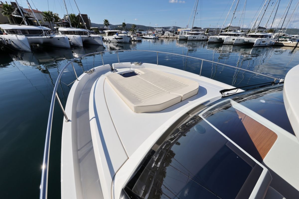 Deck of Vita Bella, a Greenline 39 yacht at Grad Biograd na Moru, Croatia