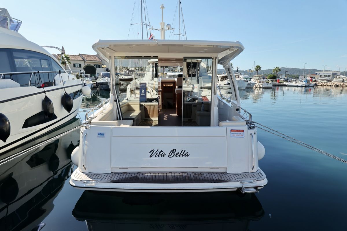 Exterior view of Vita Bella, a Greenline 39 yacht at Grad Biograd na Moru, Croatia