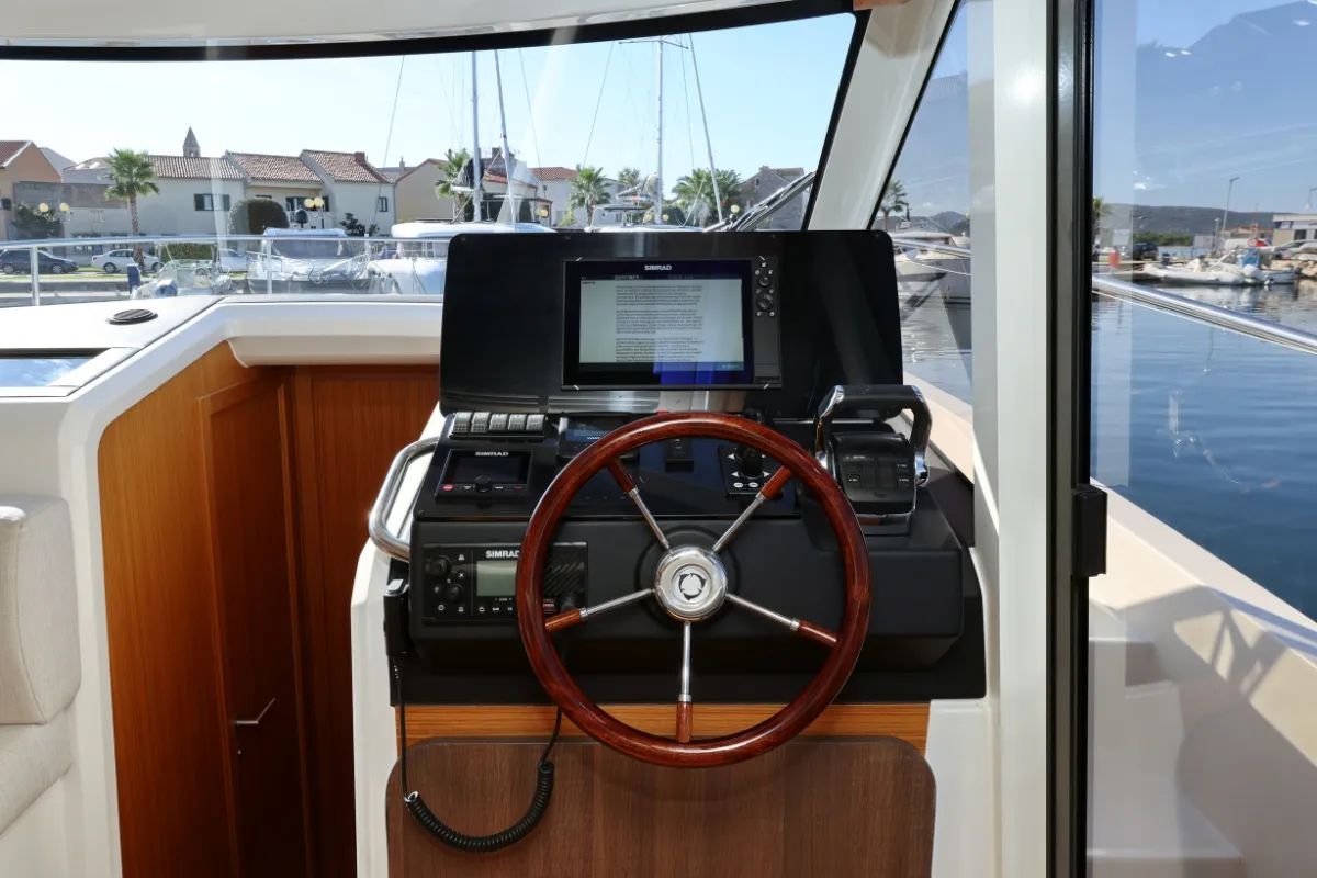 Cockpit of Vita Bella, a Greenline 39 yacht at Grad Biograd na Moru, Croatia