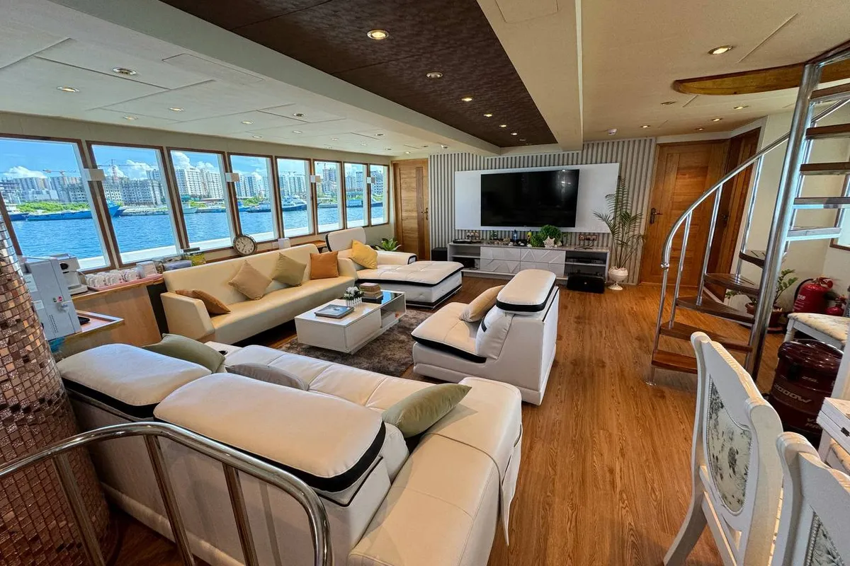 Salon of North Seven, a Gulet Motoryacht yacht at Malé, Maldives