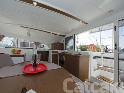 Galley of Catcake, a Lagoon 380 S2 catamaran at Municipal Unit of Lefkada, Greece