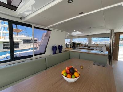 Galley of Maia, a Bali 5.4 catamaran at Salerno, Italy