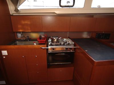 Galley of Dragut S, a Beneteau Oceanis 41.1 sailboat at Bodrum, Turkey
