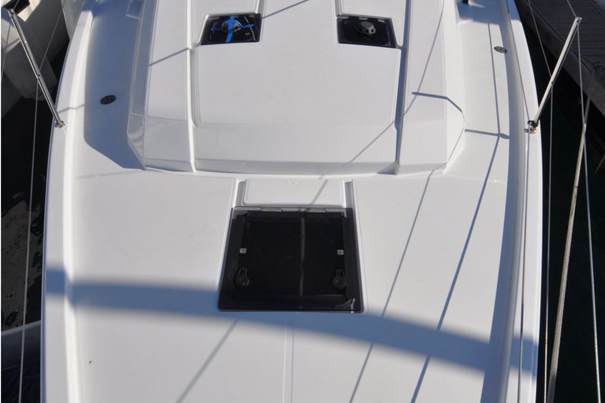 Deck of Dragut S, a Beneteau Oceanis 41.1 sailboat at Bodrum, Turkey