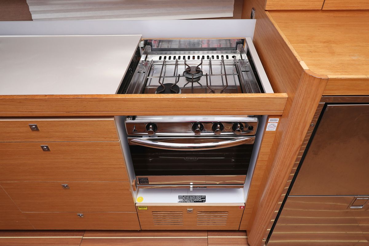 Galley of Chuck, a Dufour 460 GL sailboat at Grad Vodice, Croatia