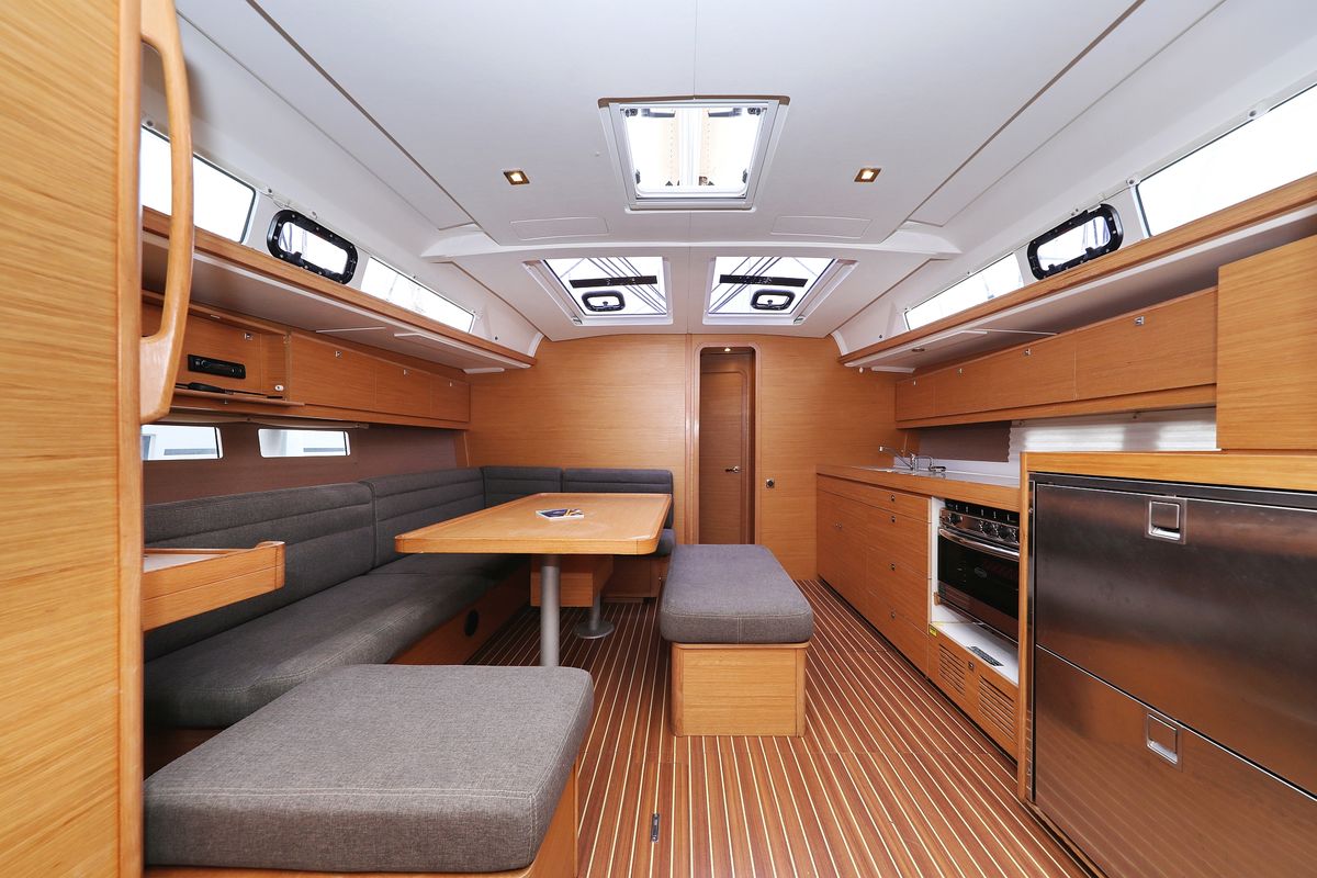 Salon of Chuck, a Dufour 460 GL sailboat at Grad Vodice, Croatia