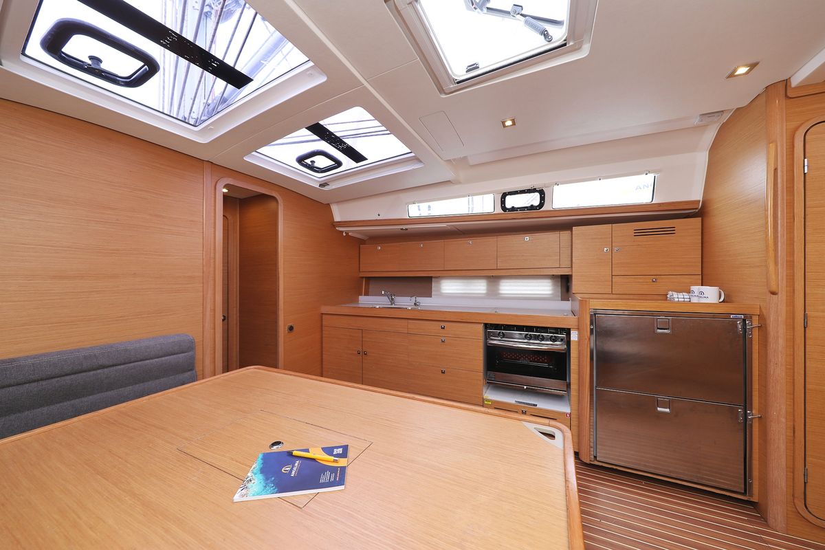 Cabin on Chuck, a Dufour 460 GL sailboat at Grad Vodice, Croatia