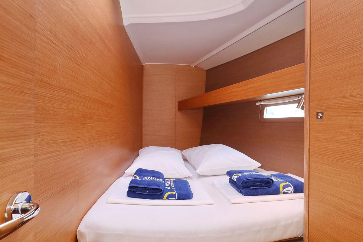 Cabin on Chuck, a Dufour 460 GL sailboat at Grad Vodice, Croatia