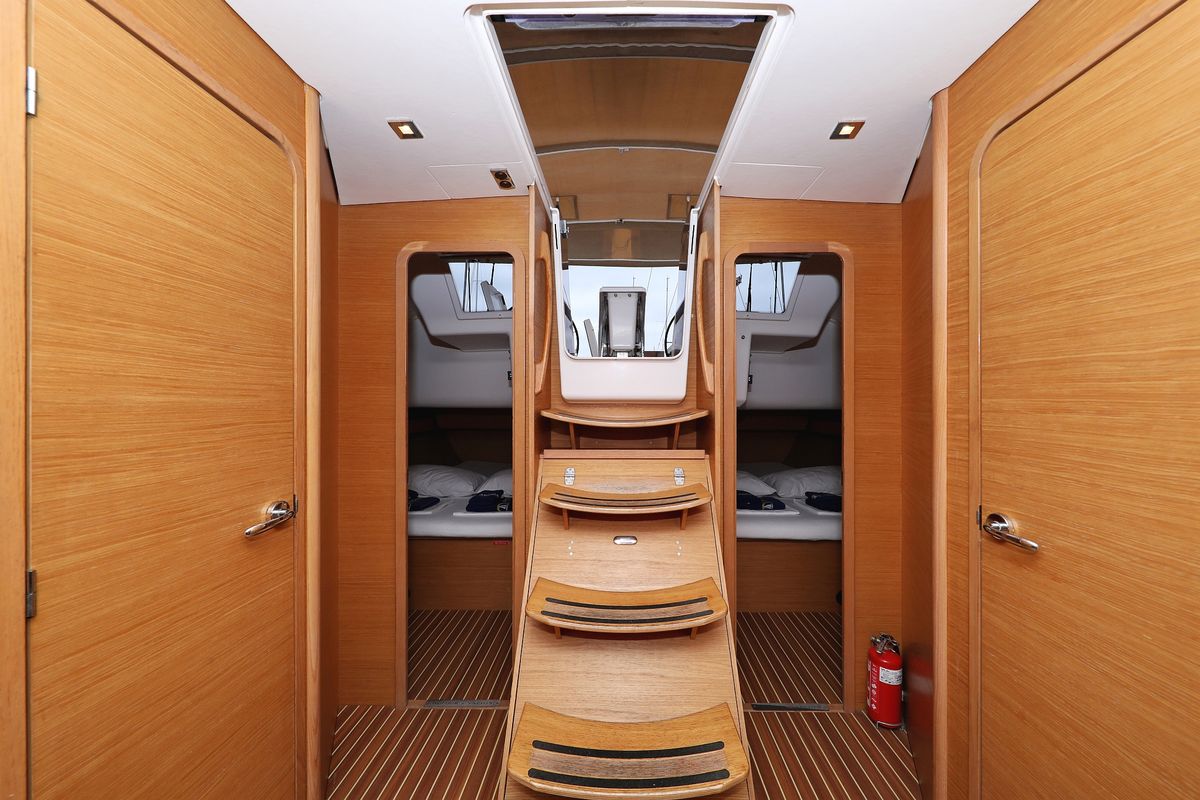 Cabin on Chuck, a Dufour 460 GL sailboat at Grad Vodice, Croatia