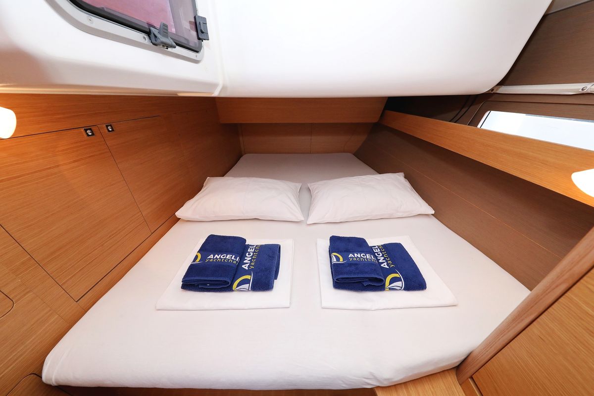 Cabin on Chuck, a Dufour 460 GL sailboat at Grad Vodice, Croatia