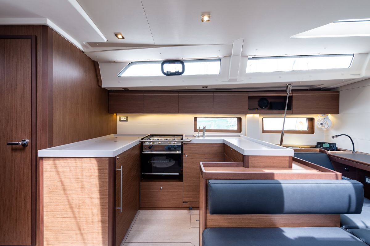Galley of Atman, a Beneteau Oceanis 51.1 sailboat at Municipal Unit of Lefkada, Greece