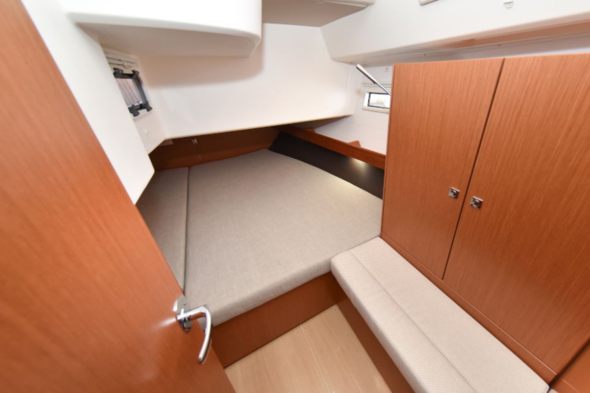 Cabin on Nixie, a Bavaria Cruiser 41 sailboat at Zadar, Croatia