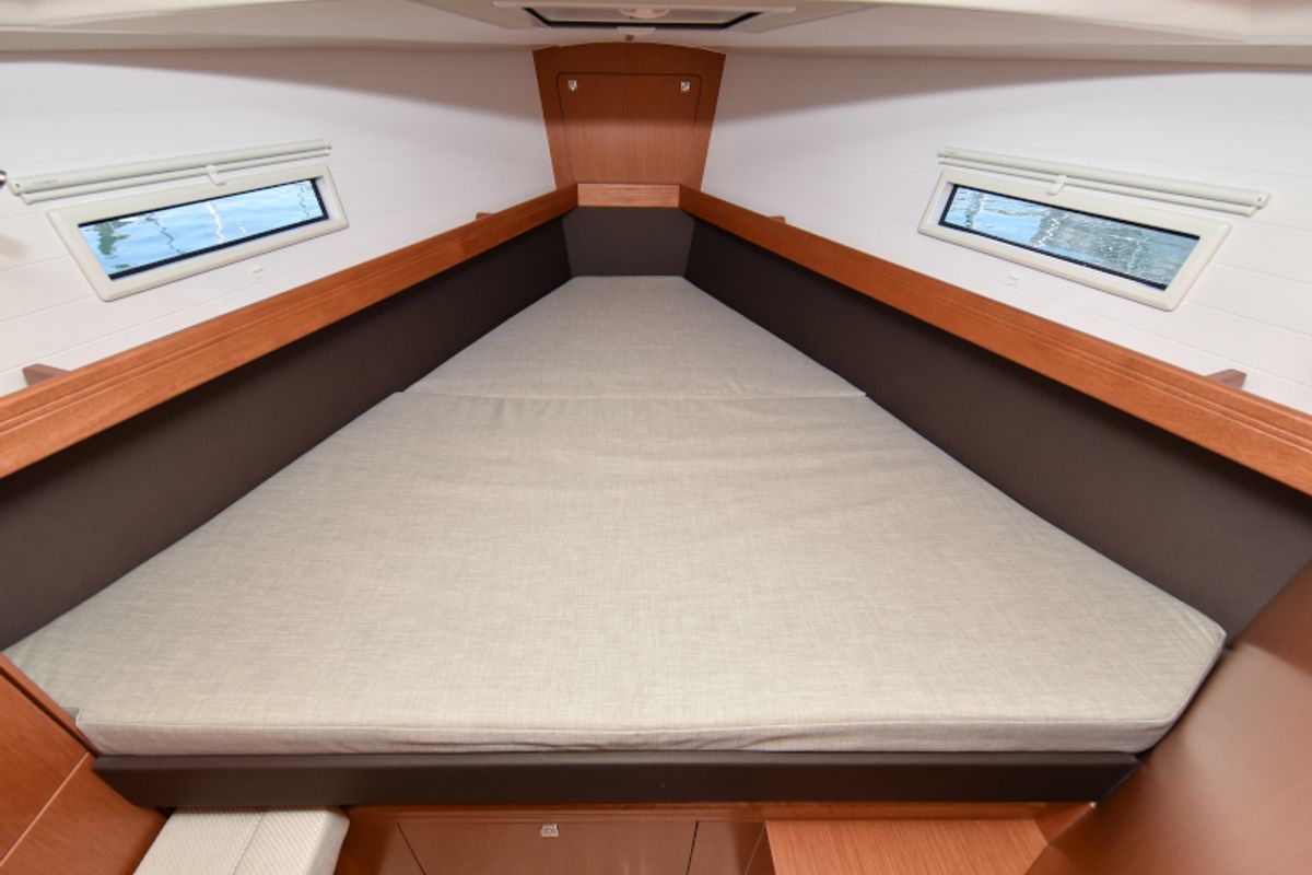 Cabin on Nixie, a Bavaria Cruiser 41 sailboat at Zadar, Croatia