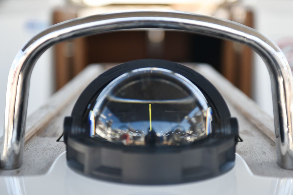 Cockpit of Nixie, a Bavaria Cruiser 41 sailboat at Zadar, Croatia