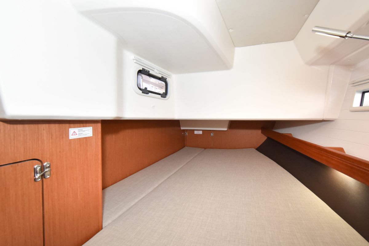 Cabin on Nixie, a Bavaria Cruiser 41 sailboat at Zadar, Croatia