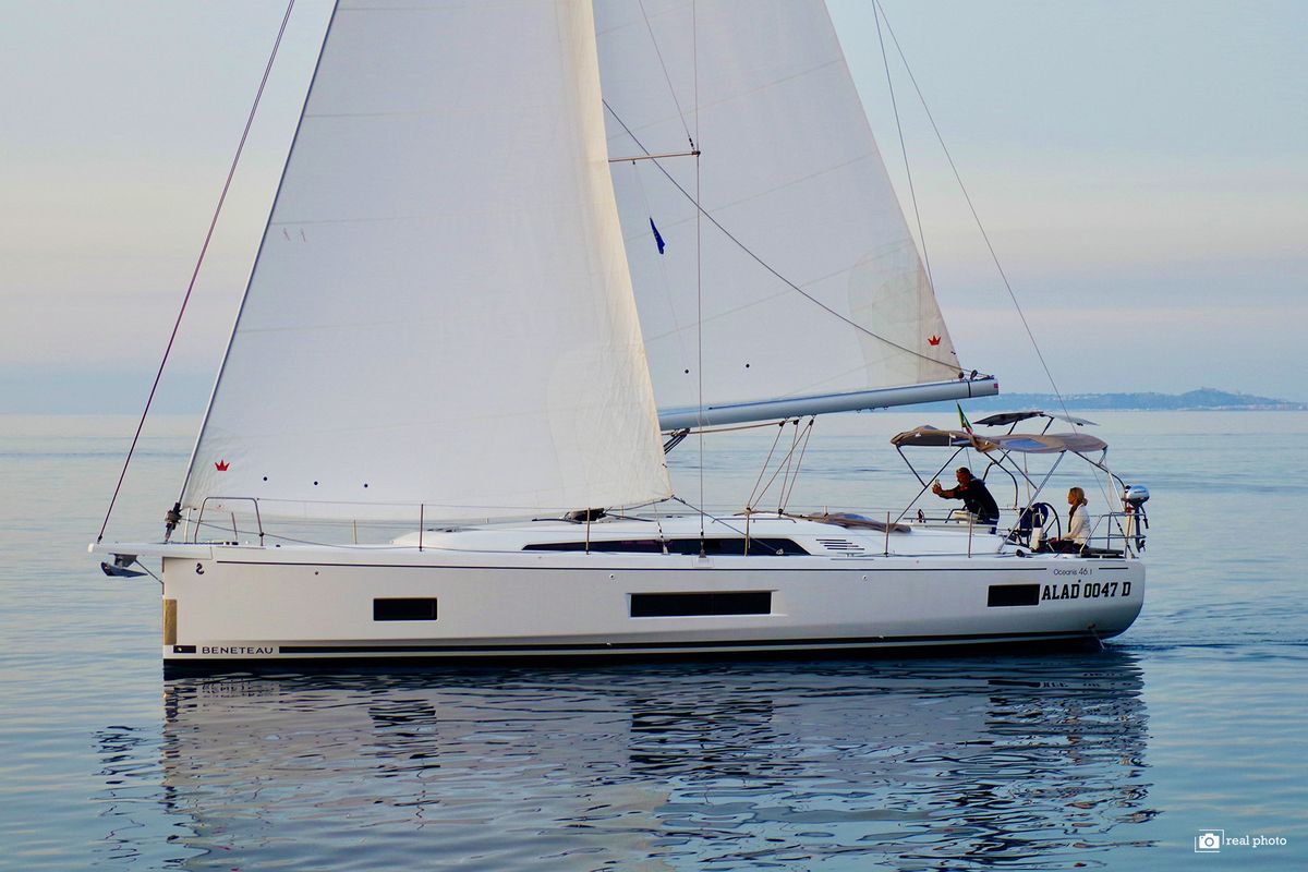 Exterior view of Arianna, a Beneteau Oceanis 46.1 sailboat at Tonnarella, Italy