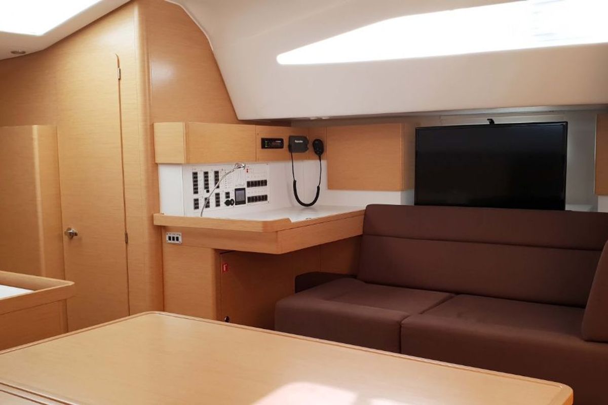 Salon of P & B, a Elan Impression 50 sailboat at Split, Croatia