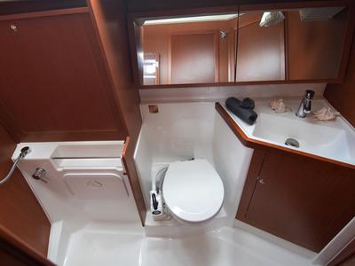 Head on Norma, a Beneteau Oceanis 41.1 sailboat at Athens, Greece